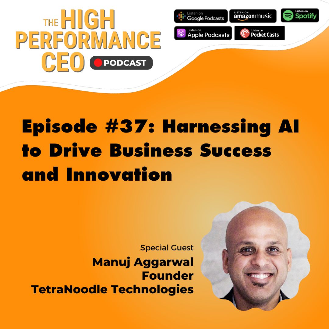 Harnessing AI to Drive Business Success and Innovation with Manuj Aggarwal, Ep. 37 The High-Performance CEO Podcast